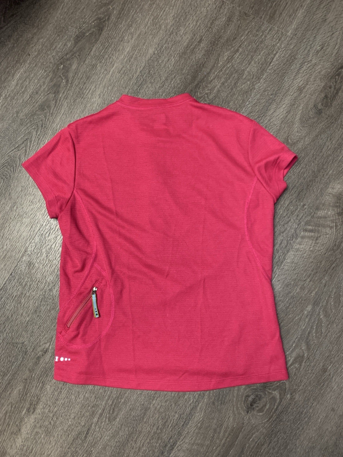 REI Cycling Athletic Jersey Women’s Medium Fuchsia 1/2 Zip Pocket On Back EUC
