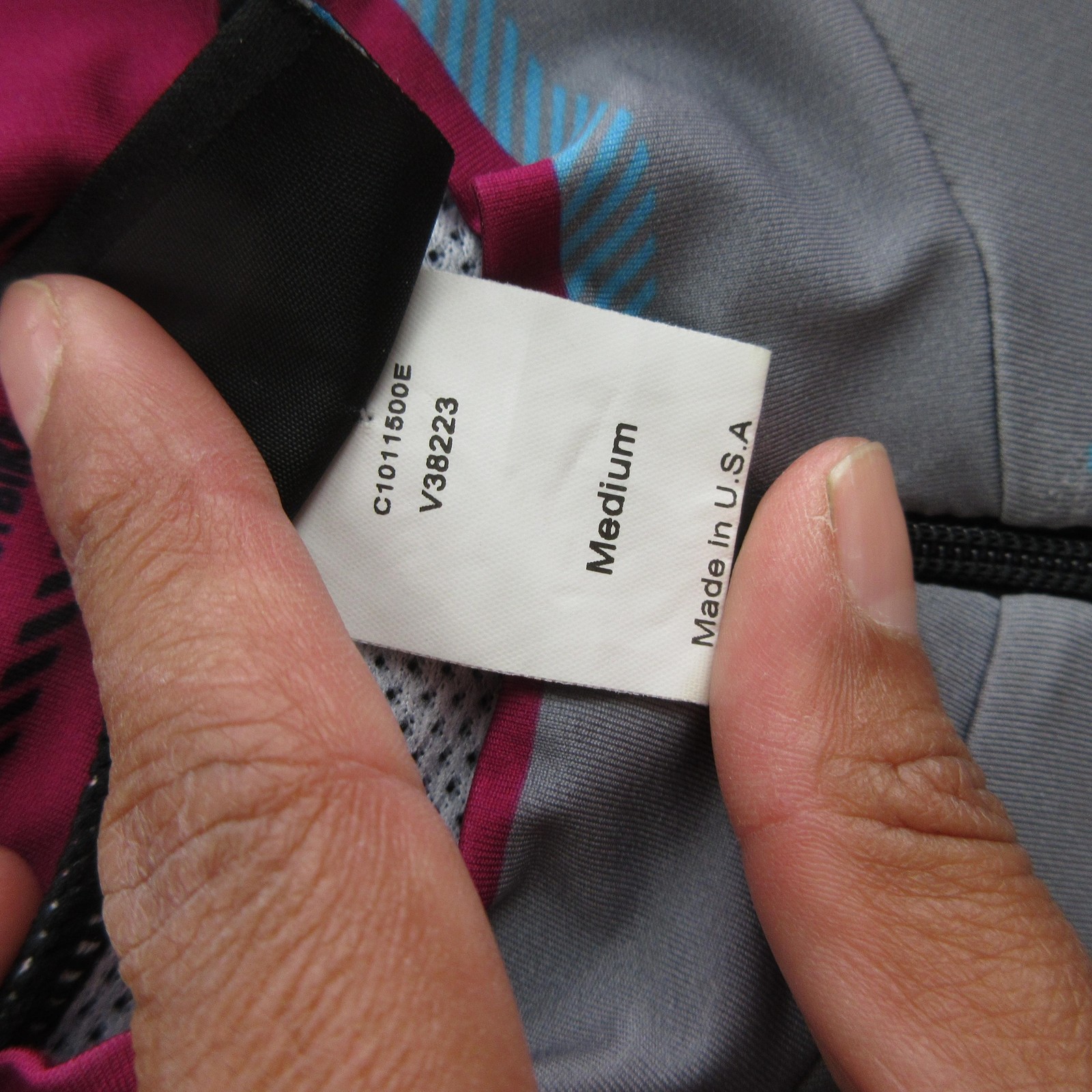 Ornot Cycling Jersey Mens Medium Gray Graphic Full Zip Short Sleeve Made In USA