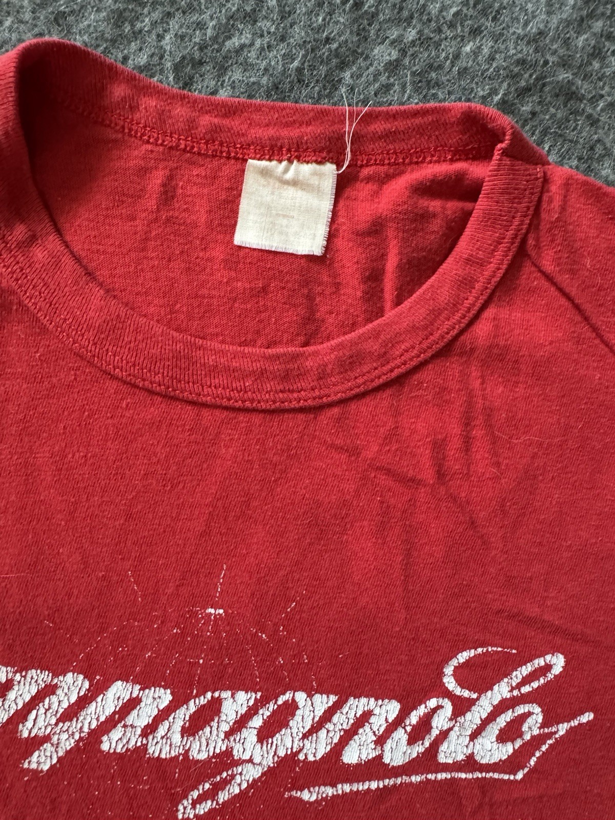 Vintage 70s Campagnolo Cycling XC Ski T Shirt Rainbow Jersey Milwaukee Red Tee M