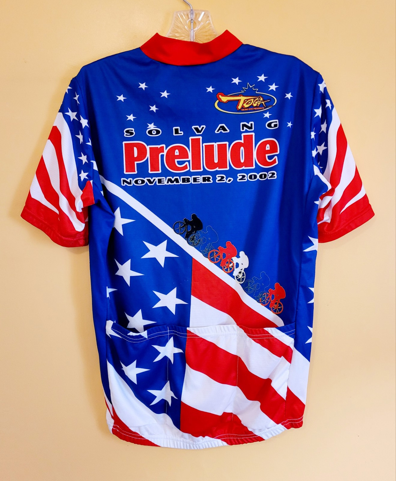 Toga Solvang Prelude 2002 Cycling Jersey Medium 3/4 Zip Pockets New Free Shipp.