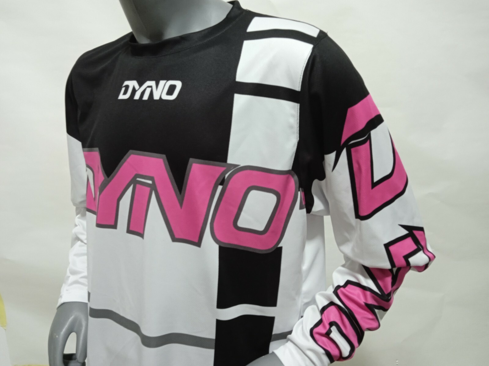 DYNO BIKE JERSEY CLASSIC DESIGN BMX JERSEY RACE BIKE SHIRT BLACK PINK SIZE L
