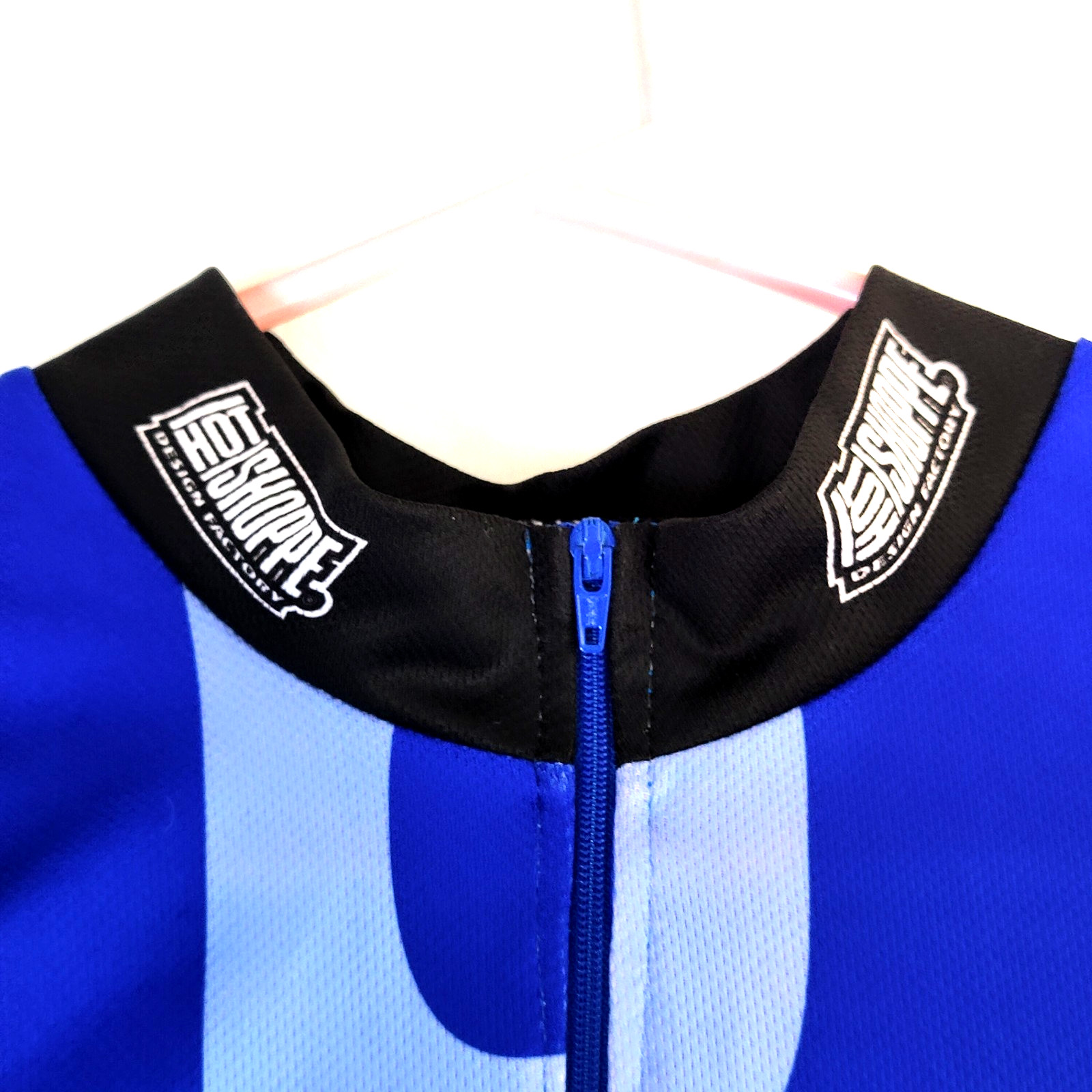 XL Cycling Shirt Point B Short Sleeve 3-Pocket Hot Shoppe Design Blue