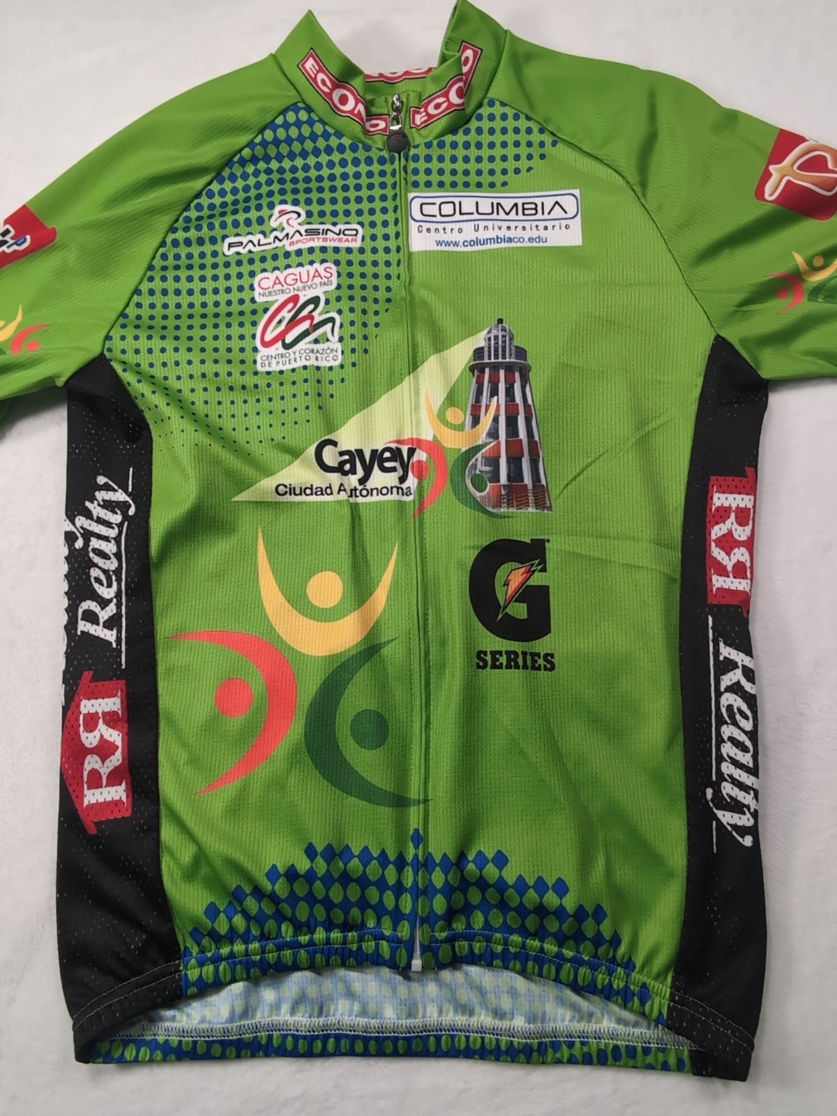 Palmasino Gatorade Cycling Shirt Men Small Full Zip Back Pocket Puerto Rico PR