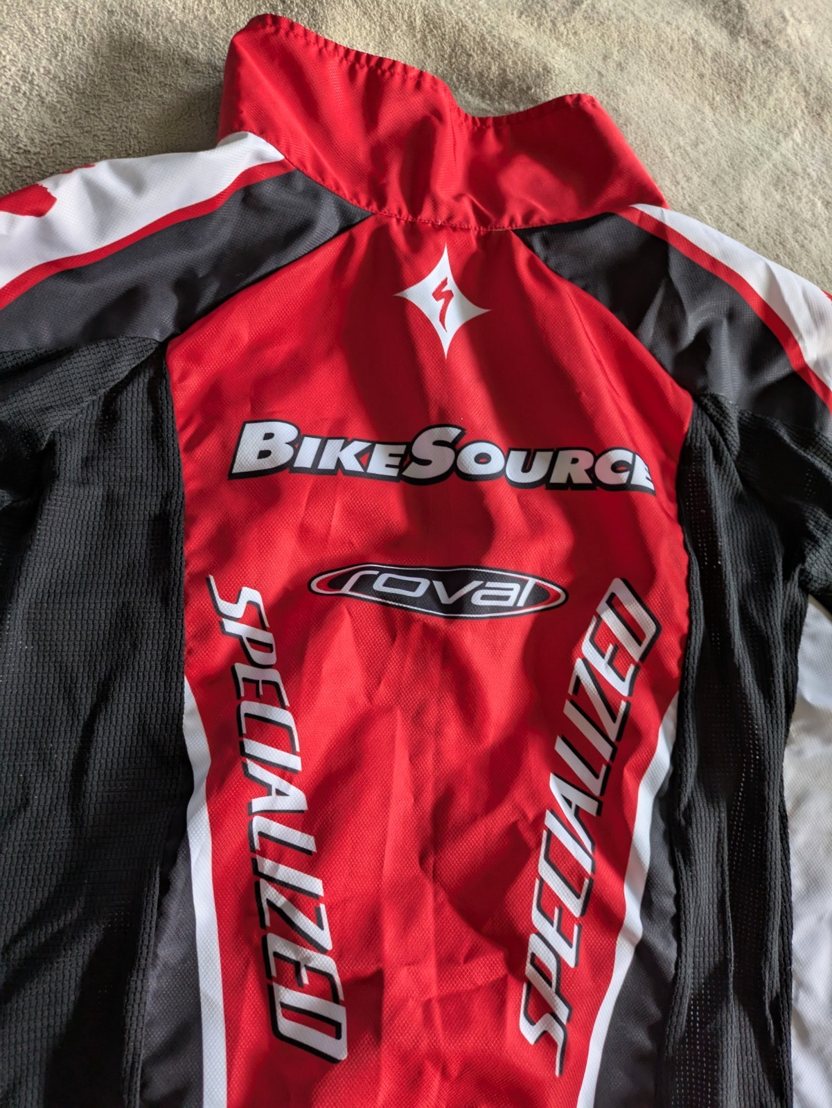 SQUADRA Bike Source Specialized Cycling Windbreaker Jacket Mens M Red White