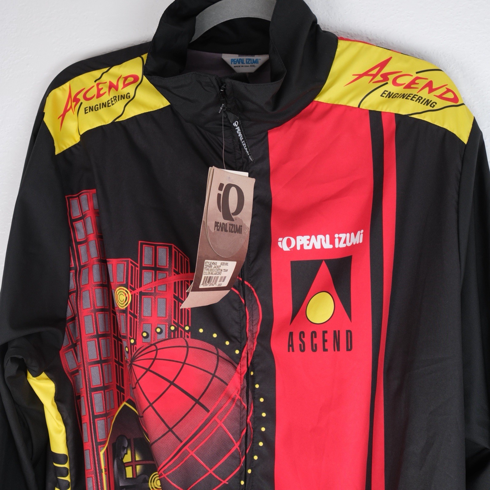 Vintage 90s Pearl Izumi Zephyr Cycling Jacket NWT Men’s XXL Neon Windbreaker