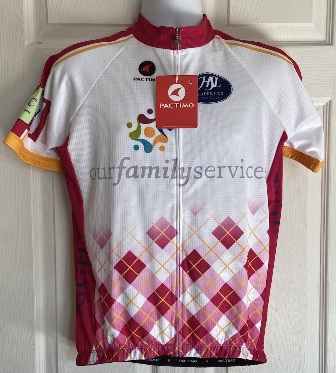 NWT Pactimo Full Zipper 3 Pocket Bicycle Cycling Jersey Shirt – Men’s Size L