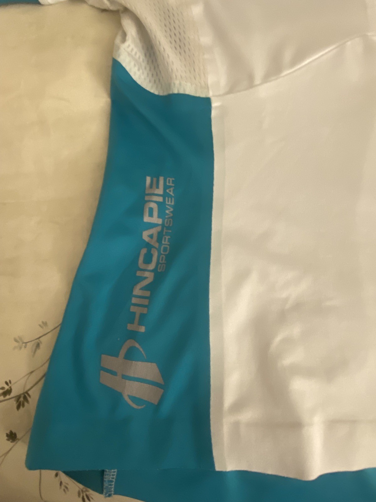 Hincapie Women’s George Signature Jersey Cycling Top Size Large White & Teal