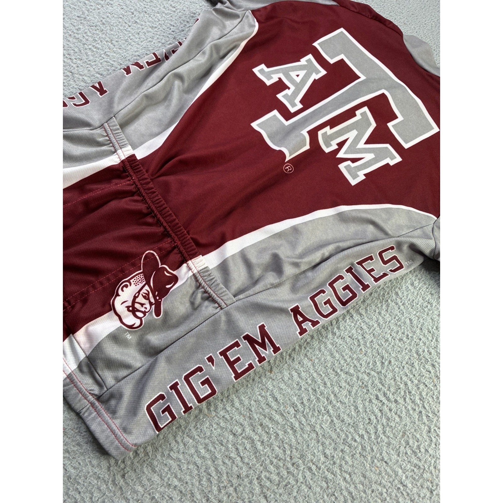 Texas A&M Aggies Cycling Jersey TAMU GIg ‘Em Adrenaline Promotions Mens Medium