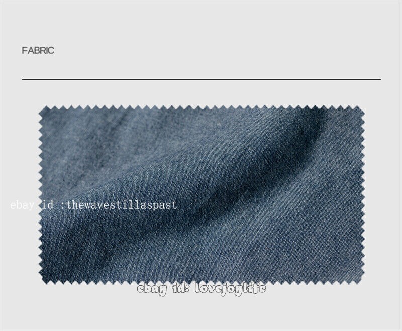 NON STOCK Chambray Short Sleeve Shirt Classic Men’s Regular Fit Workshirt Blue