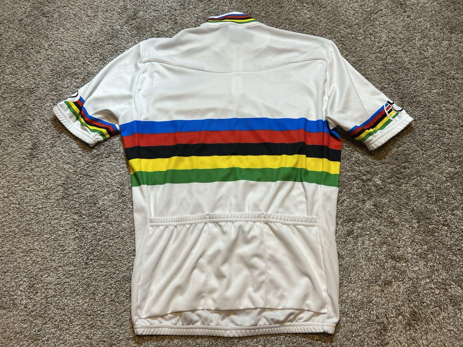 SMS Santini Cycling Jersey Men XL 1/4-Zip UCI World Champion Jersey *Snags*
