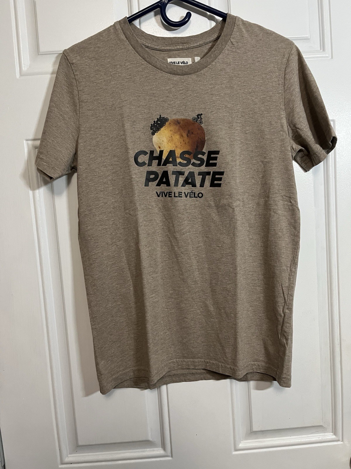 Vive Le Vélo “Chasse Patate” Graphic Tee S Organic Cotton Belgium Cycle Bike