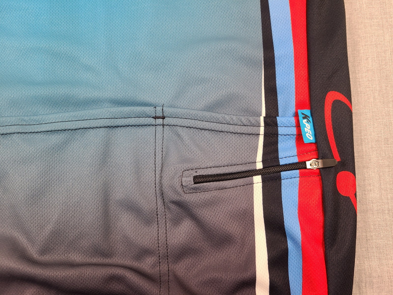 Marel Cycling Team Jersey Mens Large Blue Full Zip Performance Bike Shirt NEW