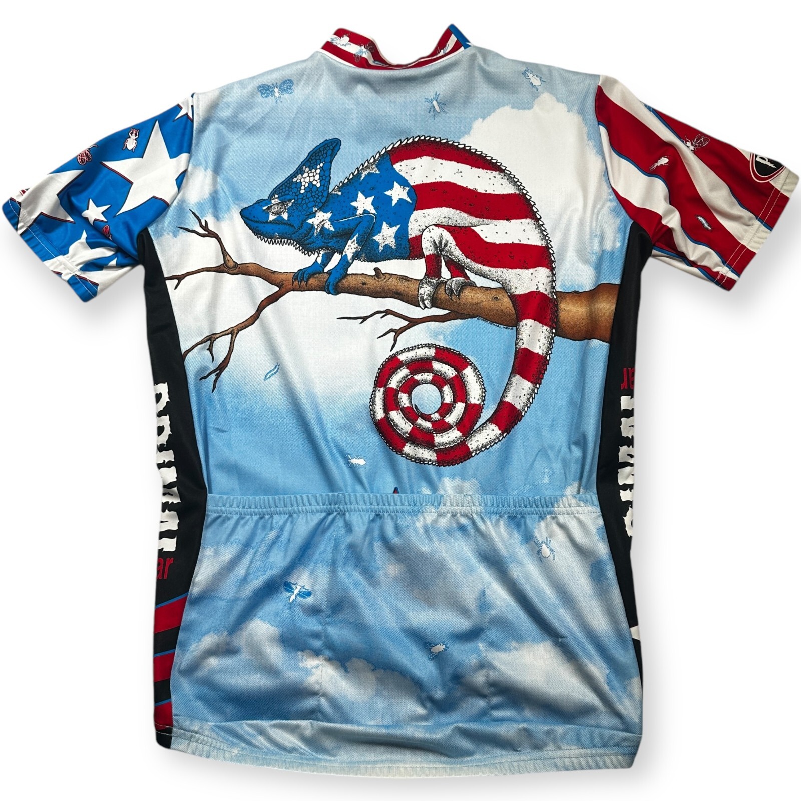 Primal Men’s Cycling Shirt Large Patriotic Lizard USA