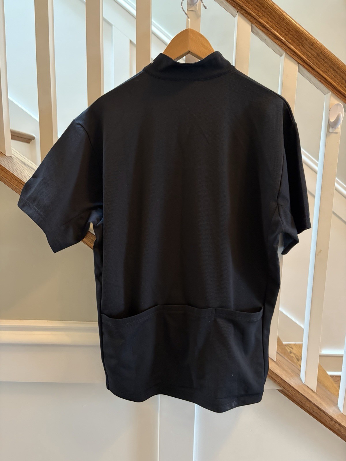 Lemond Cycling Jersey Black Solid Short Sleeve 1/4 Zip Pockets Logo