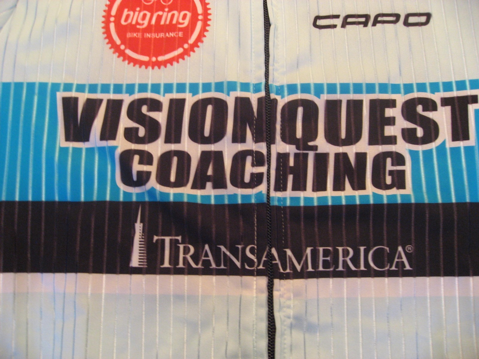 CAPO Women’s Full Zip Short Sleeve Cycling Jersey w/Back Pockets Size Large