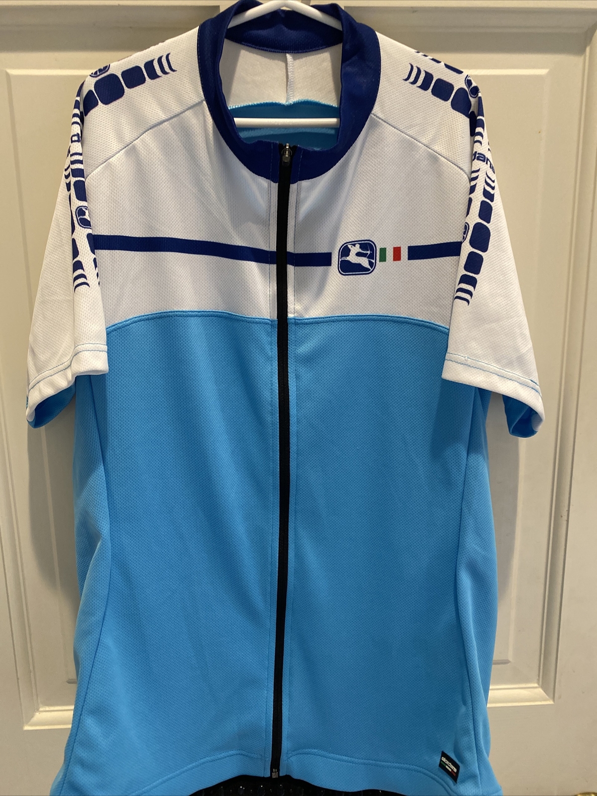 Giordana Ride Fit Unisex Kids Size 10 (XL5-48) Pro Jersey Blue Cycling Shirt