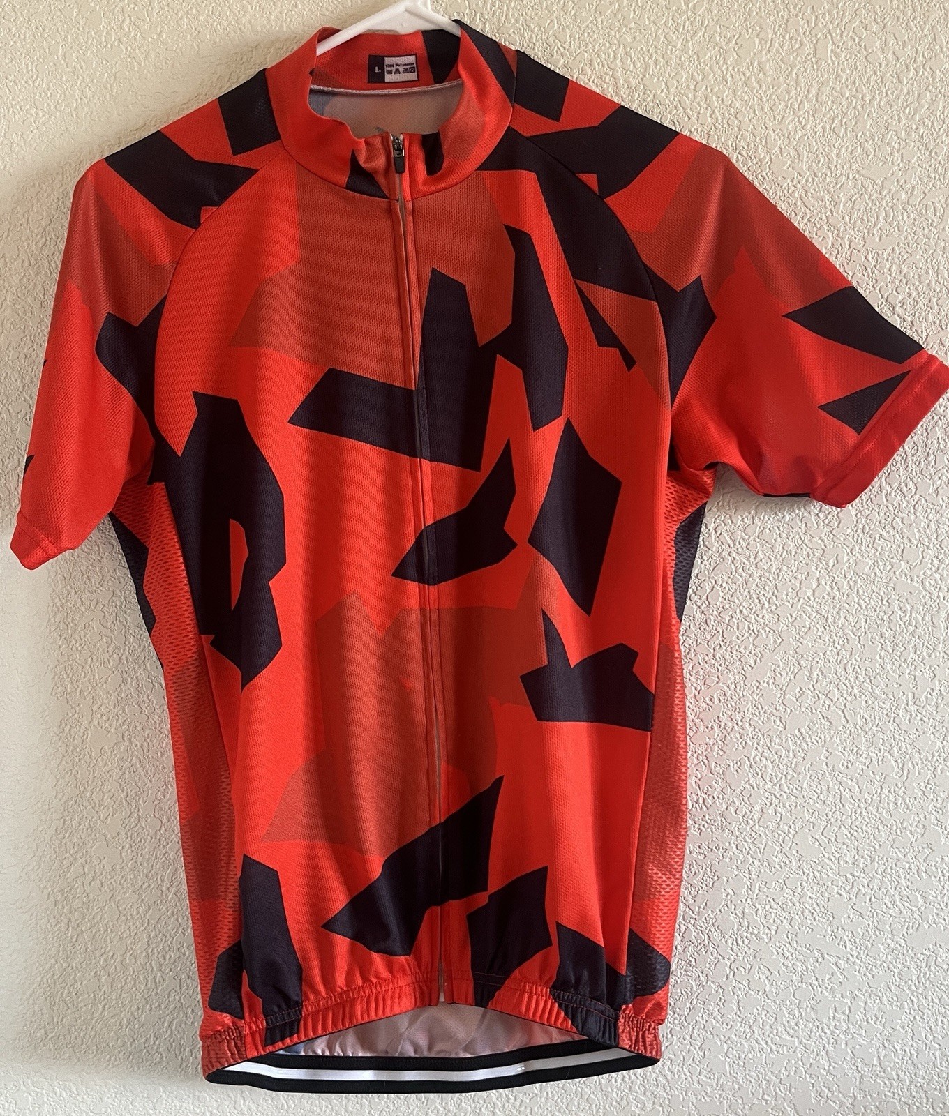 Lot of 5 Mens Cycling Jerseys ALL LARGE Unbranded Full Zip