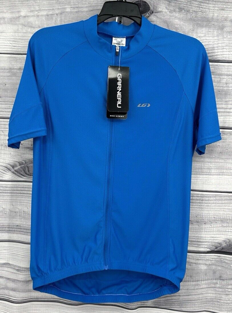GARNEAU AIR FIT CYCLE JERSEY Men’s Size Medium BLUE SHORT SLEEVE CYCLING