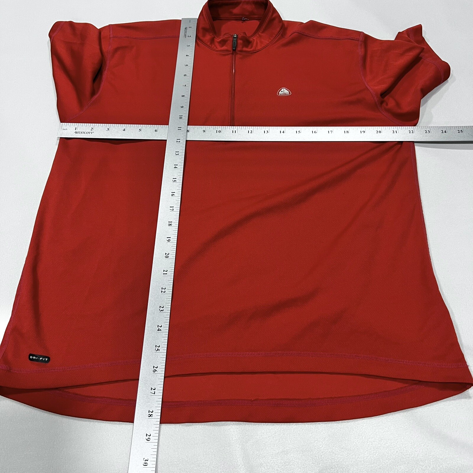 Nike ACG Vintage Dri Fit Short Sleeve 1/4 Zip Bicycle Back Pocket T Shirt Medium
