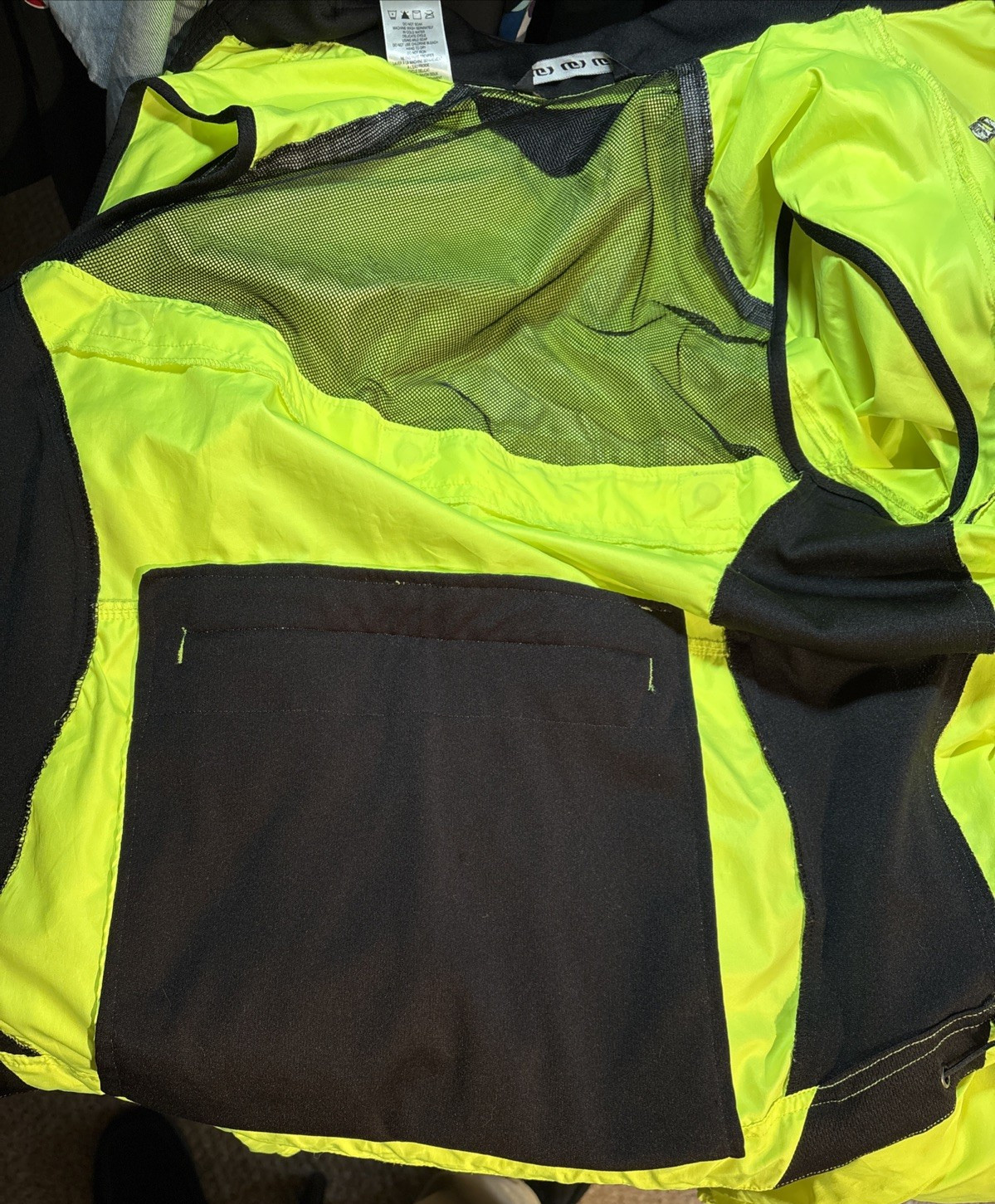 Cycling Jacket Vest LG Louis Garneau Convertible Cabriolet Hi-Vis M