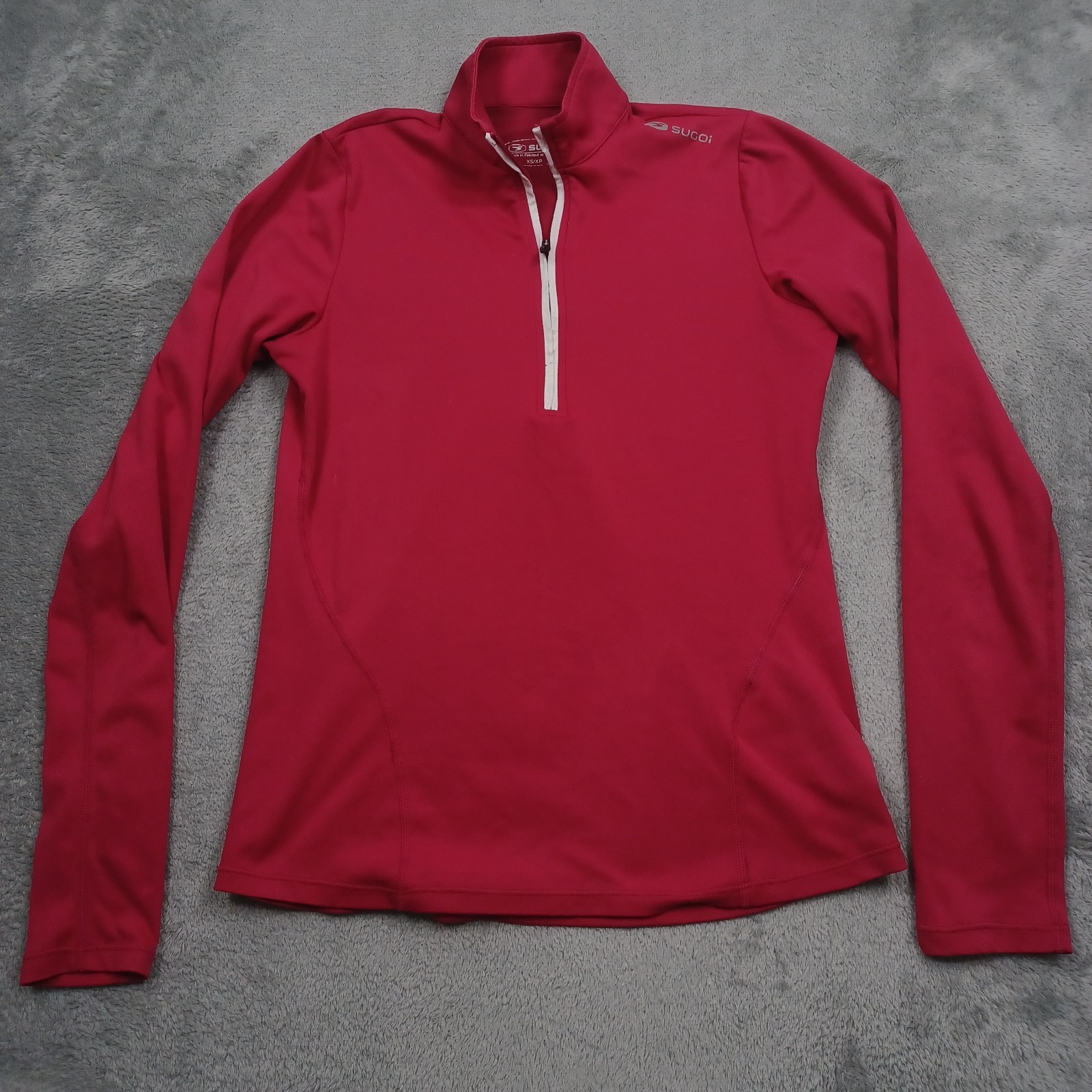Sugoi Top Womens XS Red 1/2 ZIp Cycling Long Sleeve Casual Activewear