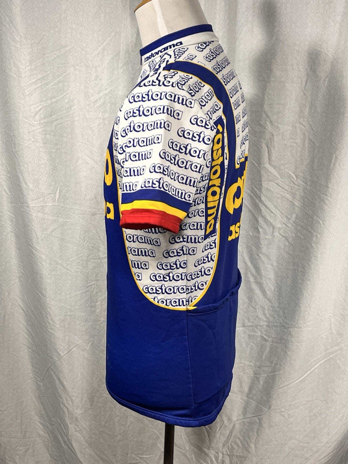 Castorama Nalini Cycling Jersey Mens M/L Full Zip Vintage Euro Bike Shirt