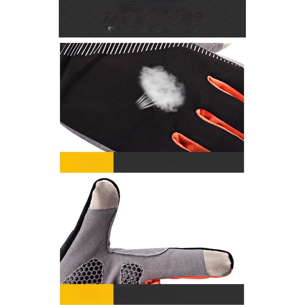 Breathable Full Coverage Cycling Gloves Touchscreen Enabled Anti Slip Palm Pads