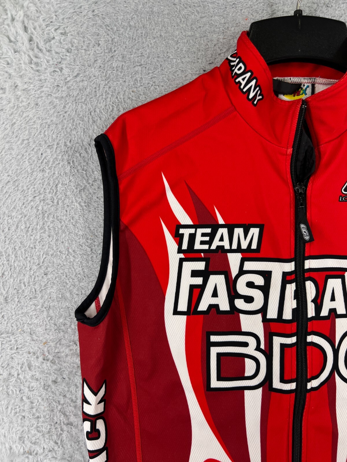 Louis Garneau Cycling Jersey Adult Medium Red Sleeveless Full Zip 100% Polyester