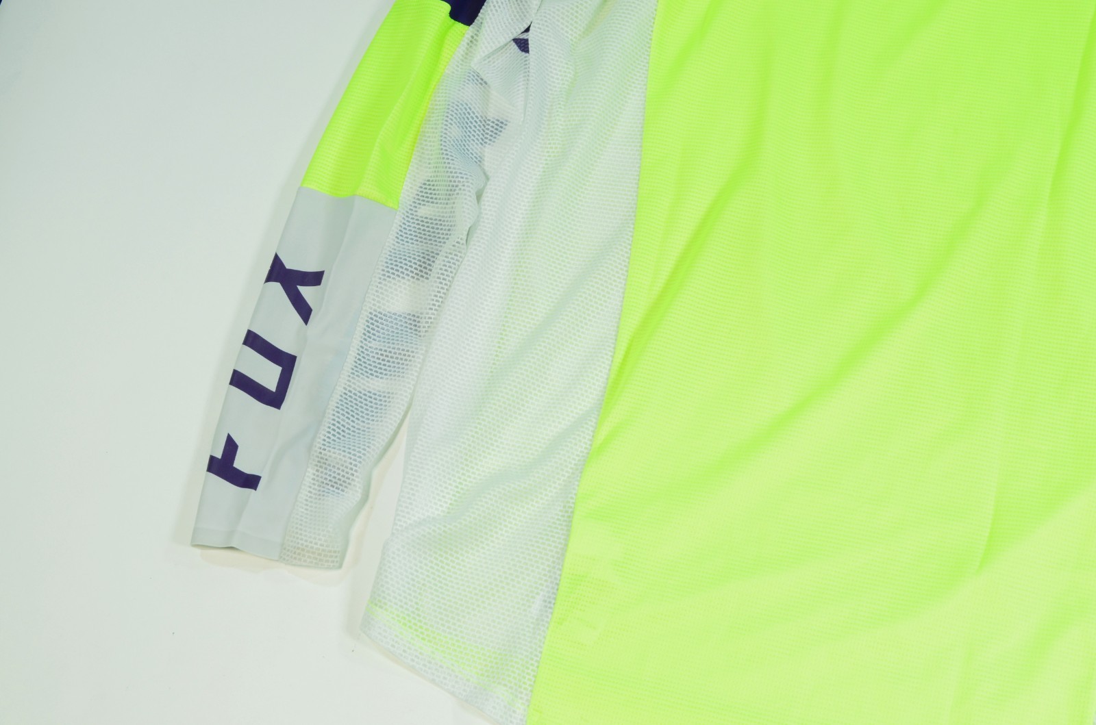 Fox Flexair Racing BMX MTB Long Sleeve Men’s Large White Neon Biking Cycling