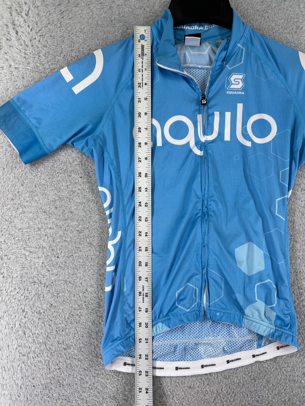 Squadra Jersey Womens Blue Full Zip Pro Issue Aquilo 100% Polyester Pockets READ