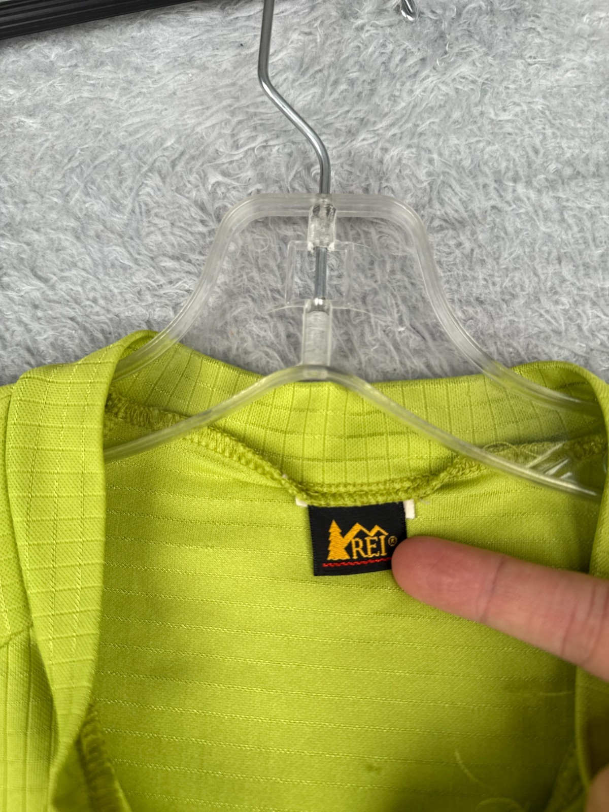 VINTAGE REI Cycling Jersey Womens Large Green 1/2 Zip Short Sleeve Polyester