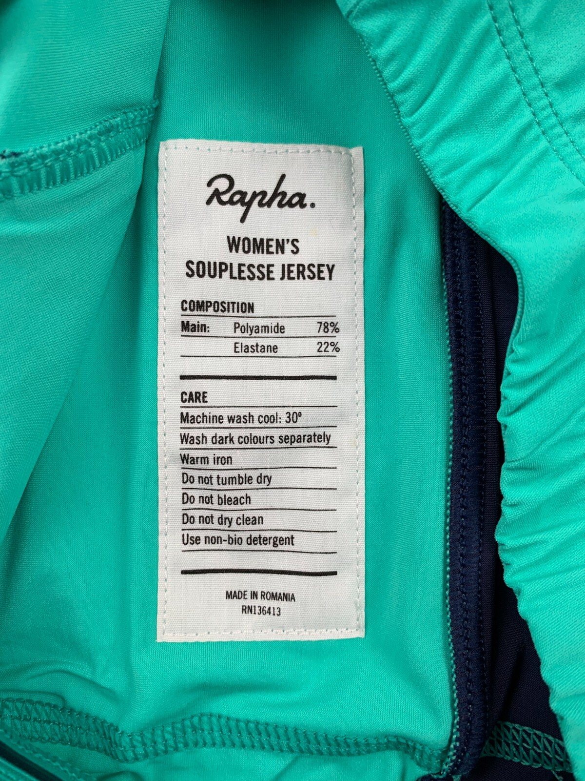 New RAPHA Women’s Souplesse Jersey Dark Teal Size XXS