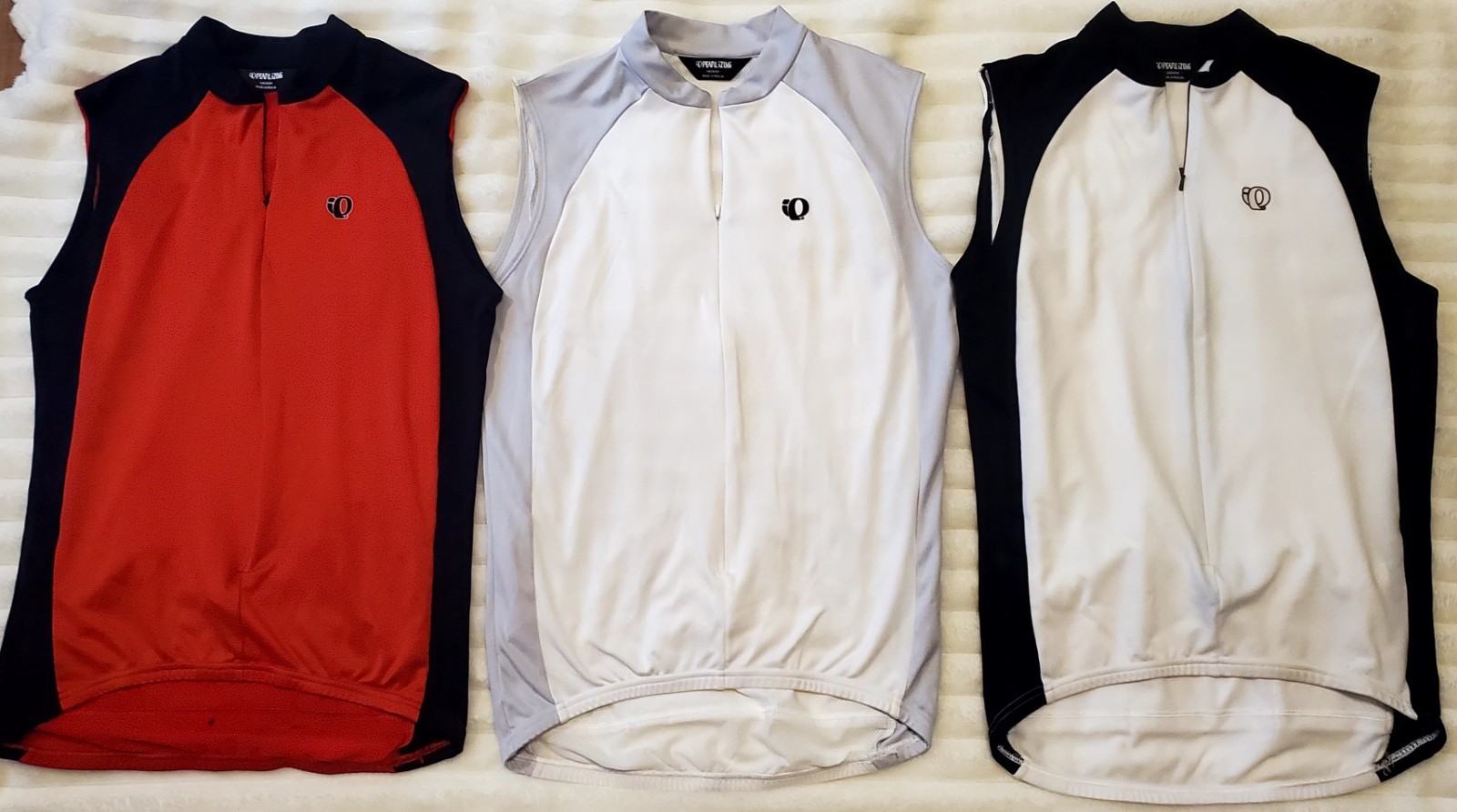LOT 3 Pearl Izumi Sleeveless 1/4 Zip Back Pockets Cycling Vest Sz M No Flaws