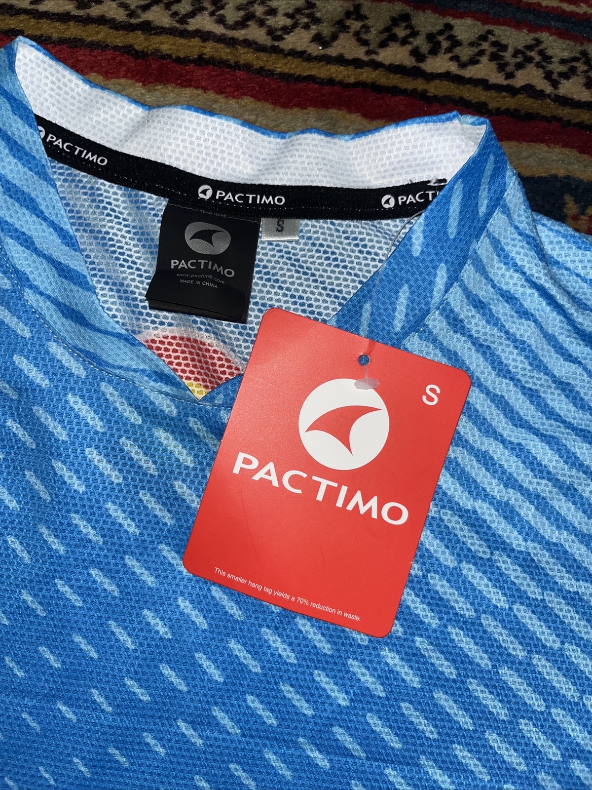 NWT Pactimo Mens Blue Long Sleeve Jersey Shirt Sz Small New