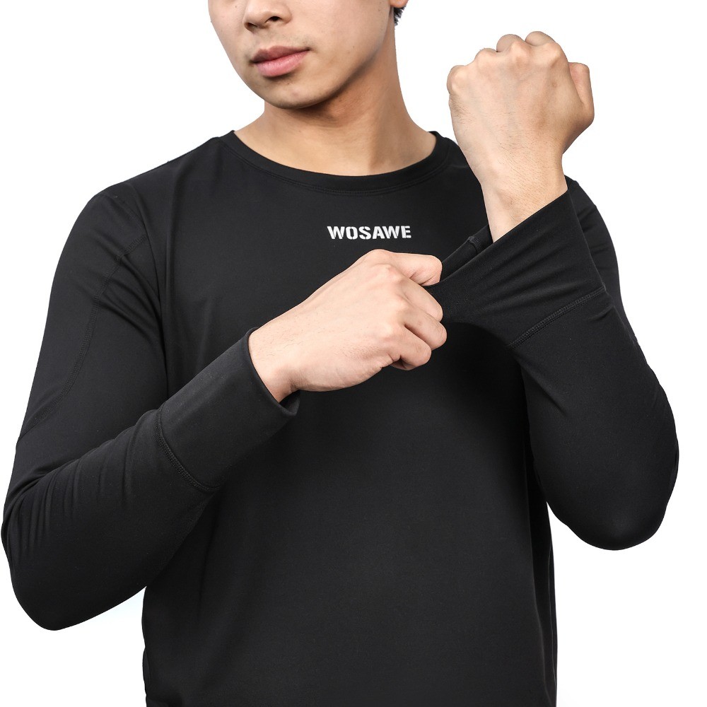 Skin Friendly Long Sleeve Baselayer Top for Cycling Running with Quick Dry