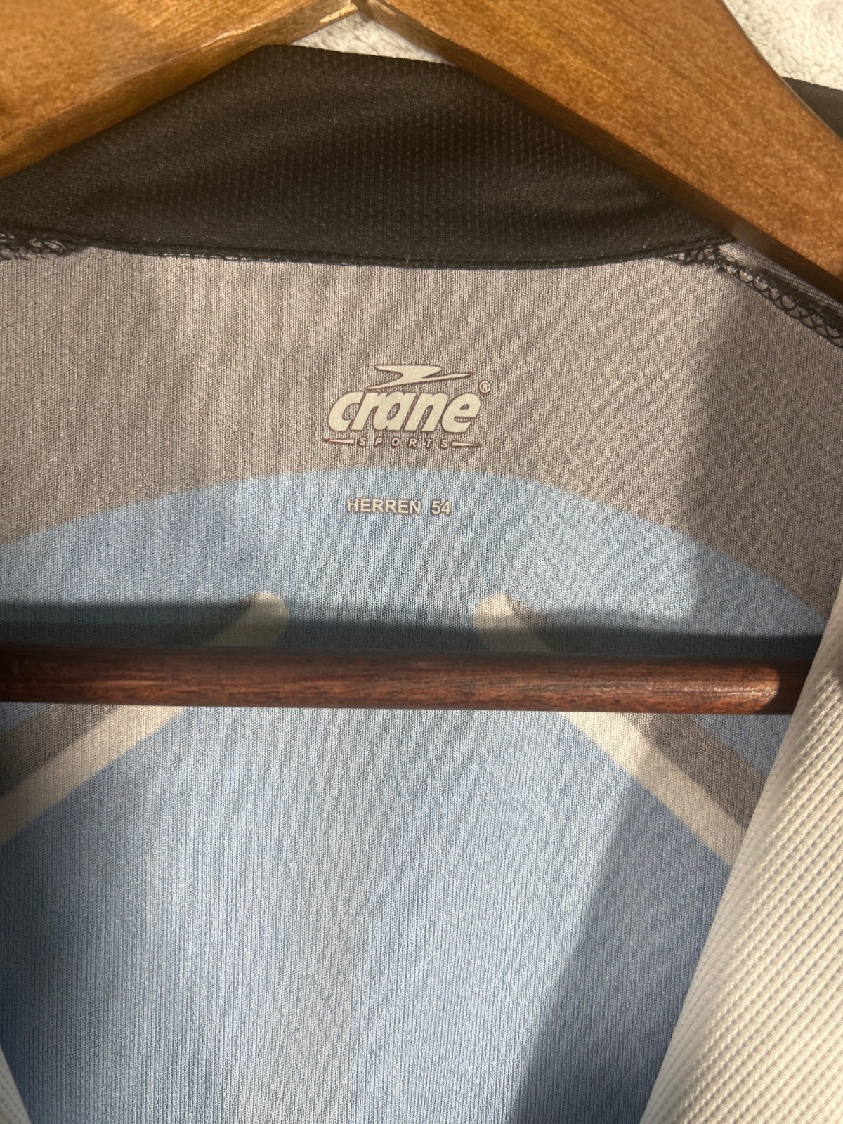 Crane Herren Mens Cycling Jersey Blue Black White Full Zip Size 54