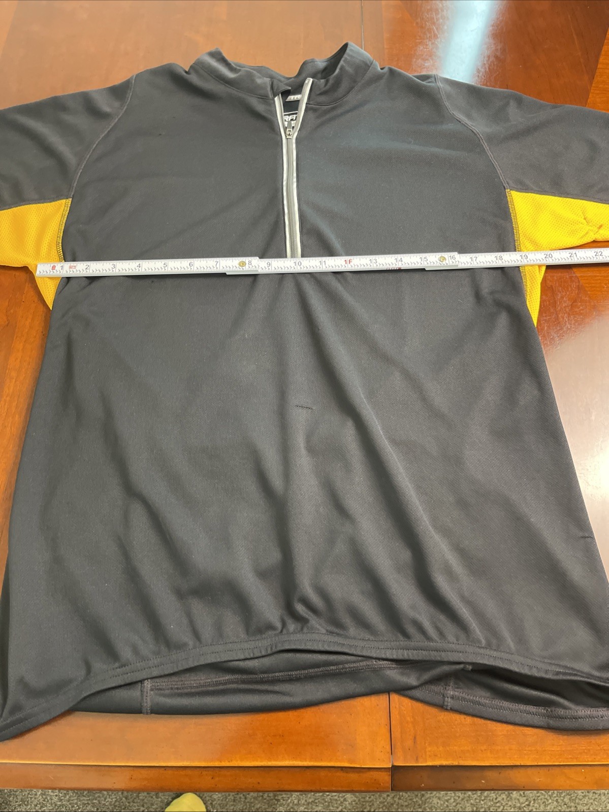 Trayl Cycling Black Orange Biking Jersey 1/2 Zip Men’s M