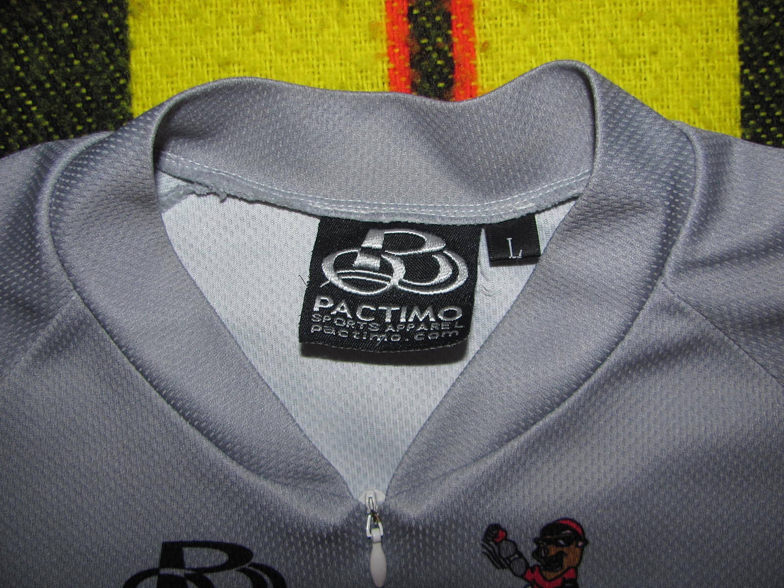 Pactimo Cycling Jersey Men’s Large 3/4 Zipper Shirt 3 rear pockets