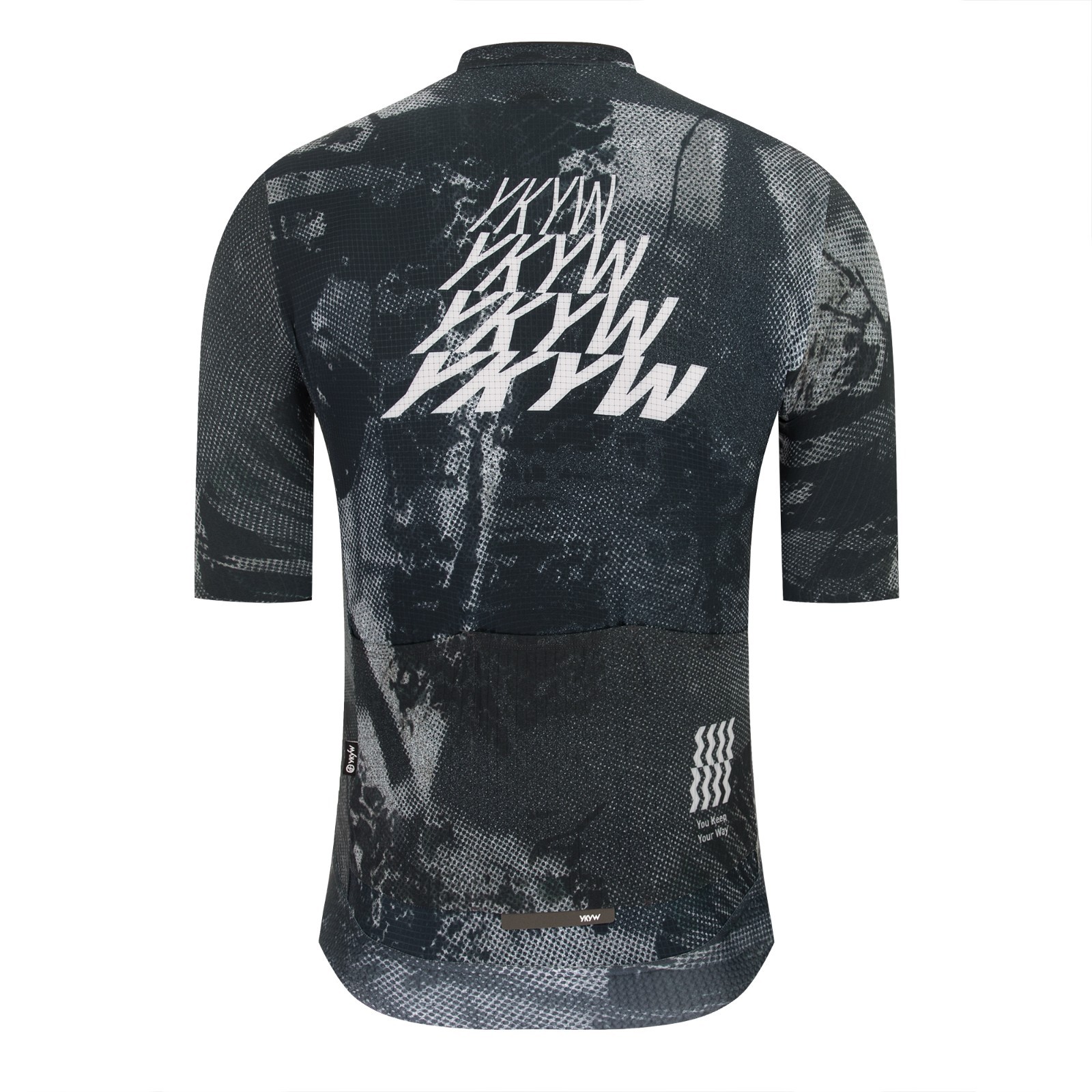 YKYW Mens Short Sleeve Cycling Jersey Quick Dry Anti-Slip Road MTB Slim Fit Top