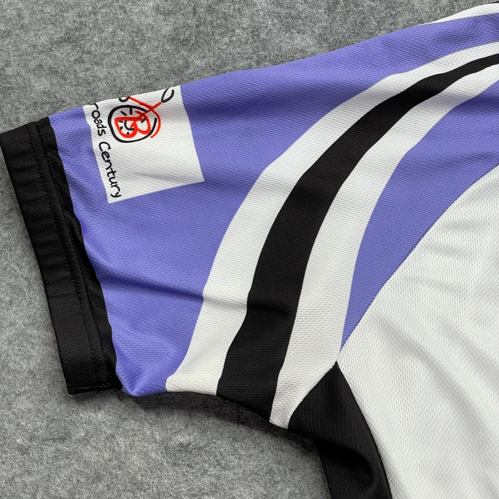 Peak 1 Sports Cycling Jersey Men M White Purple Black Zip Pockets Unisex