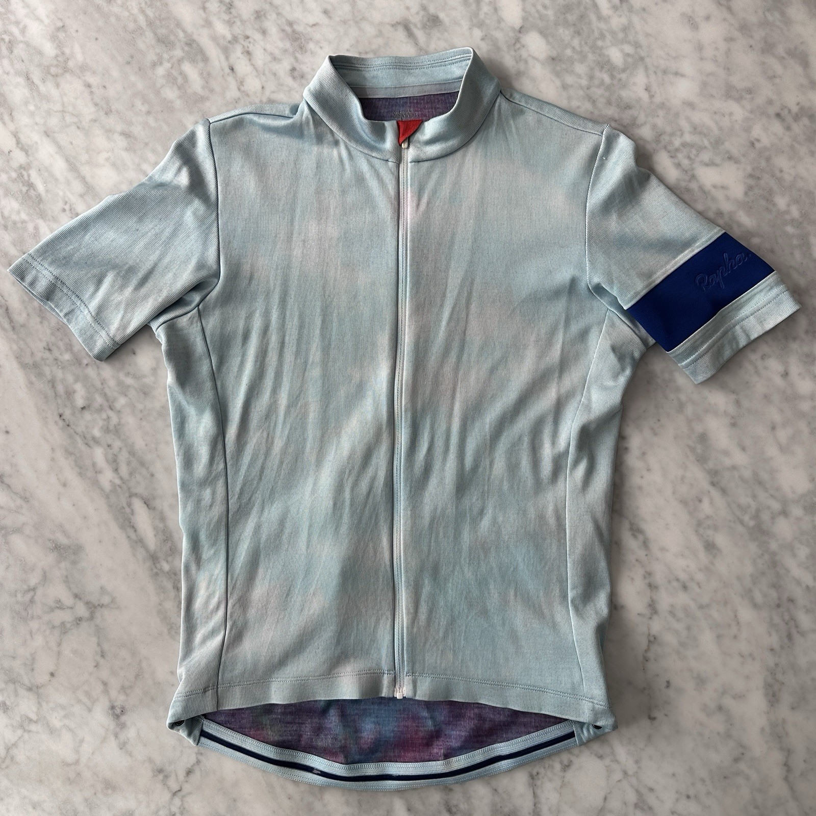 Rapha Classic Jersey II Mens Small Tie Dye Full Zip Cycling Wool Blend White