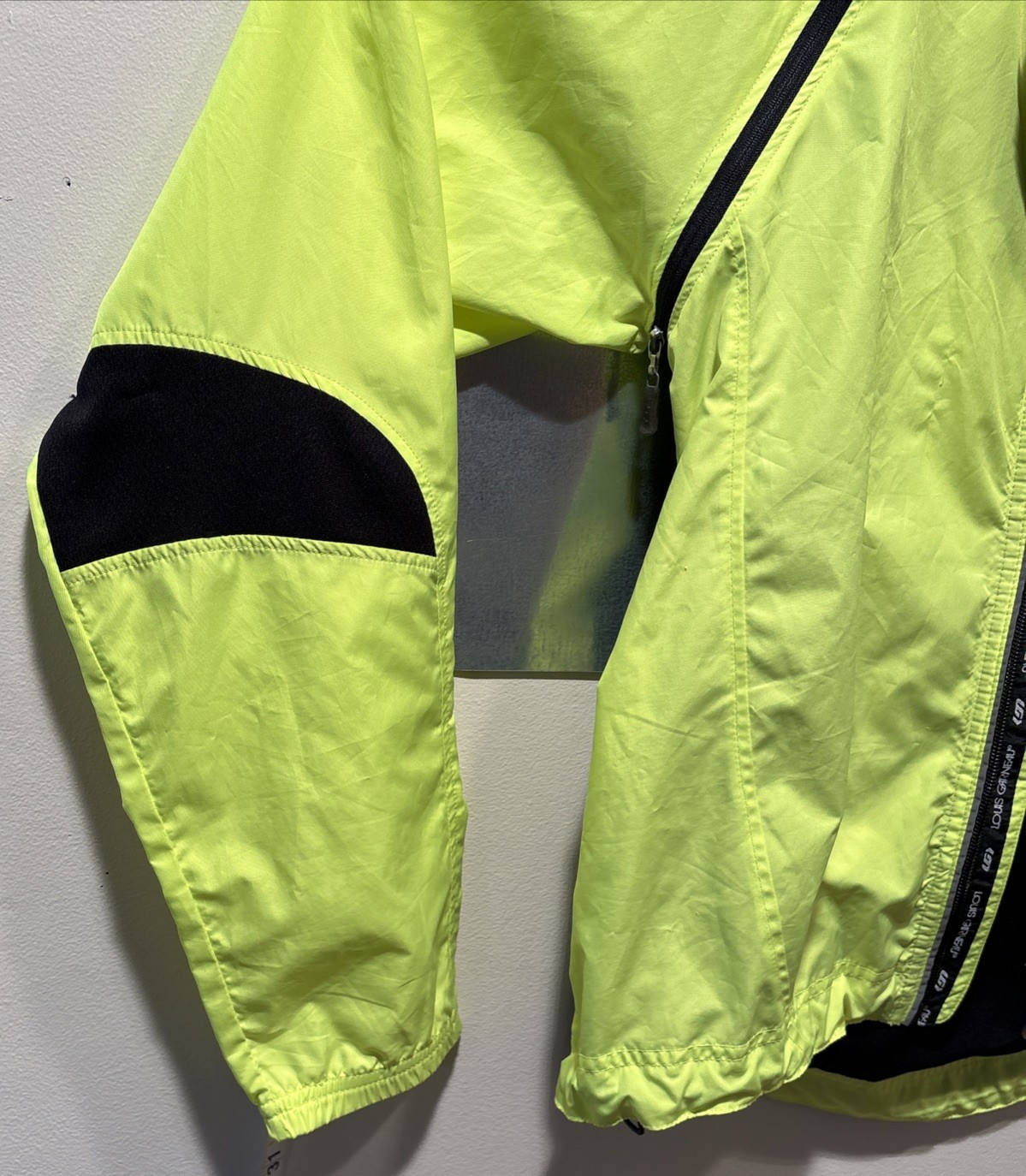 Cycling Jacket Vest LG Louis Garneau Convertible Cabriolet Hi-Vis M