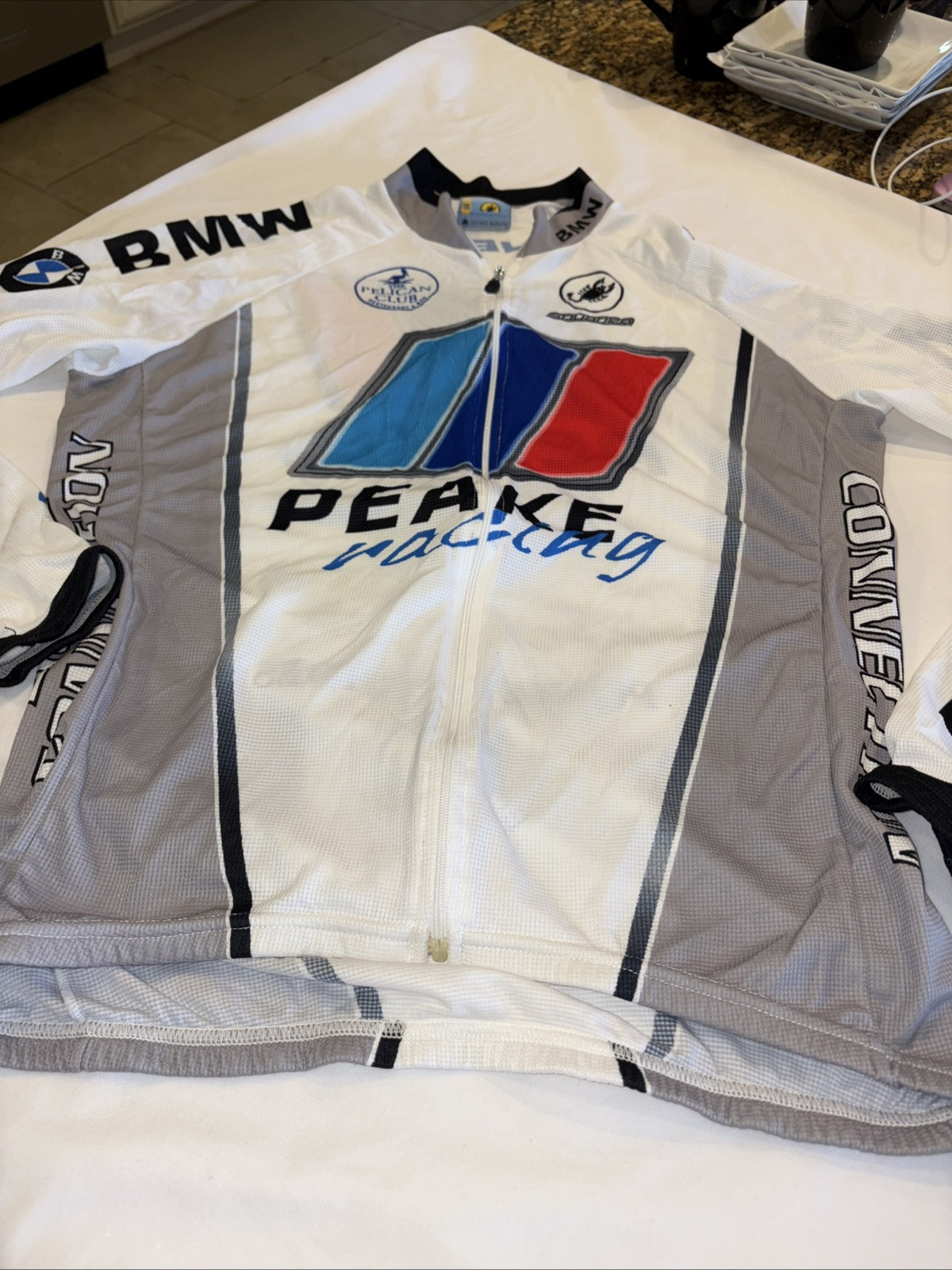Sqaudra Cycling Jersey Adult XL Full Zip Peake Racing Polyester BMW Made In USA