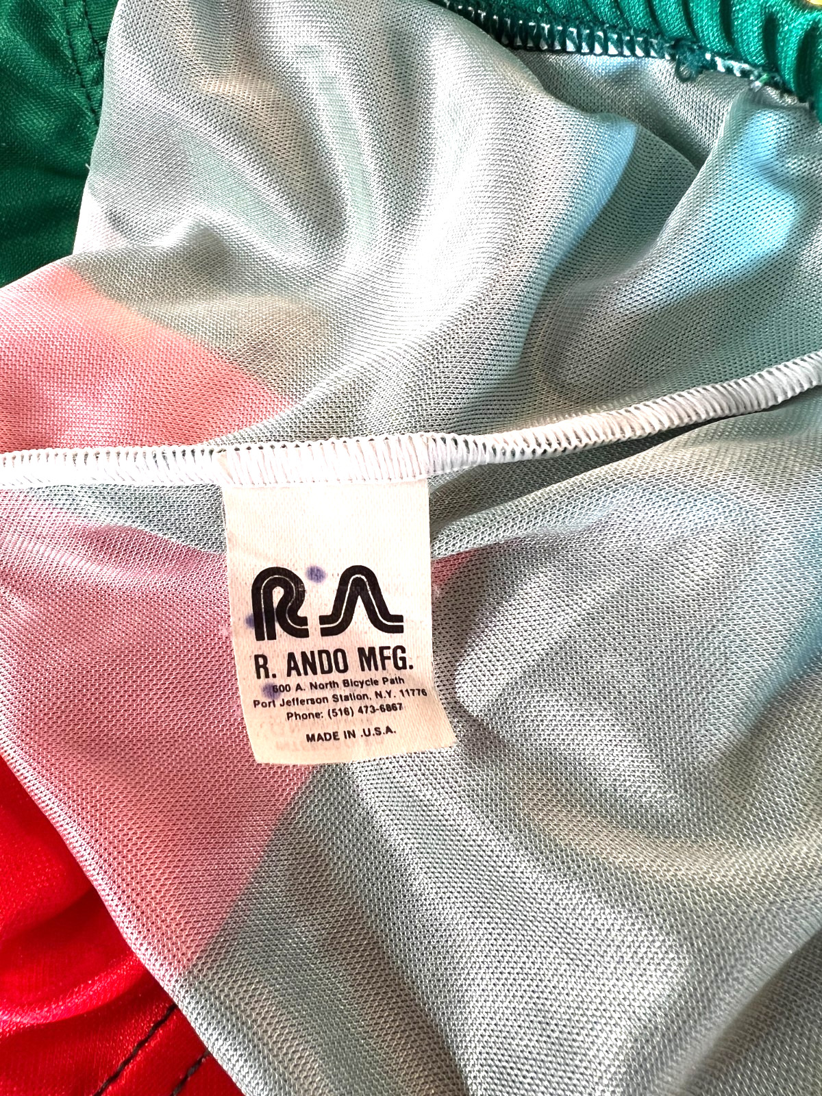 Vintage R ANDO 1/4 ZIP BIKE JERSEY Made USA 90s Reno Tahoe Cycling sz M Jersey