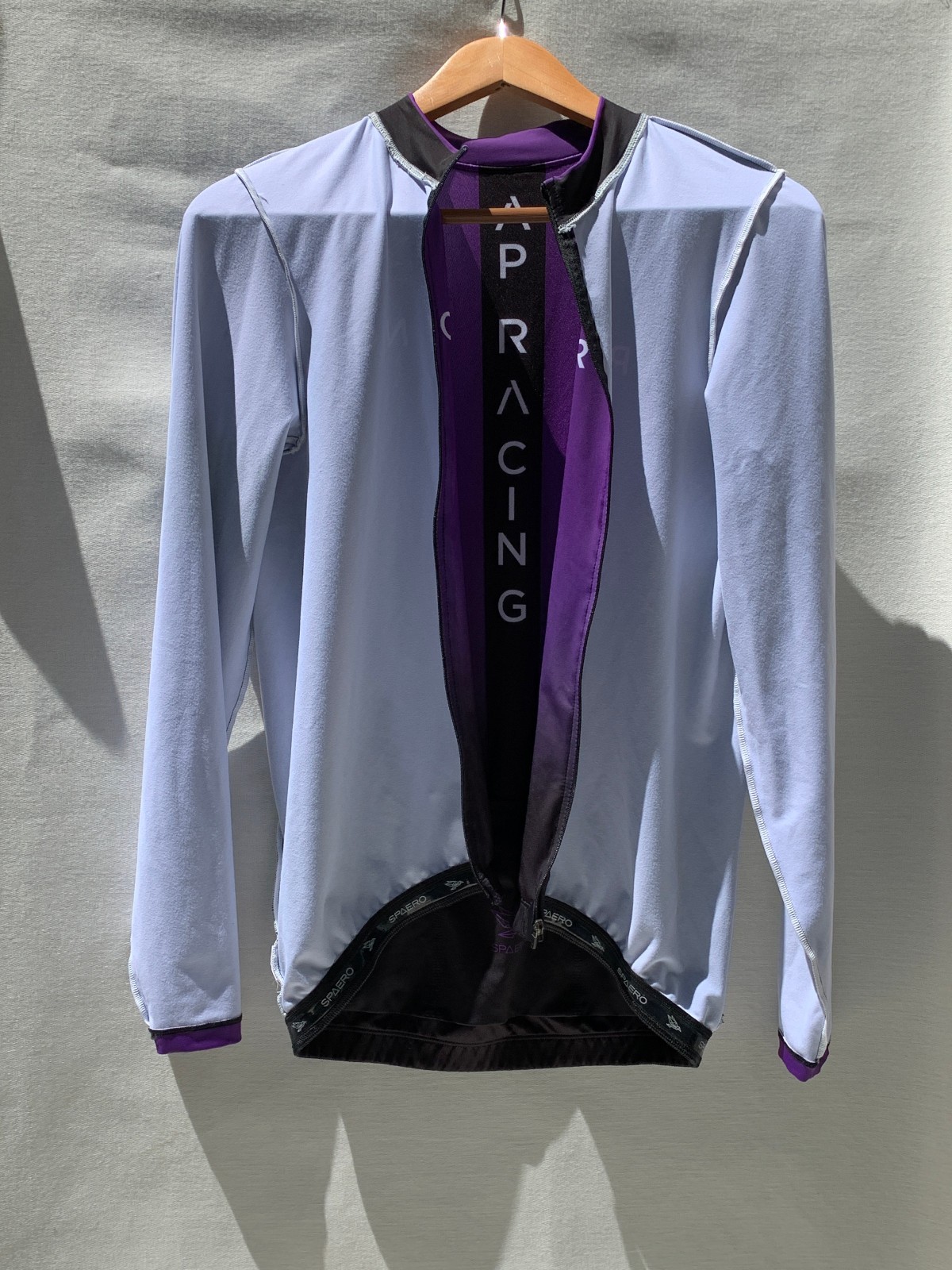 SPAERO APR Racing Team Cycling Jersey Mens XL Purple Black Full Zip Pockets