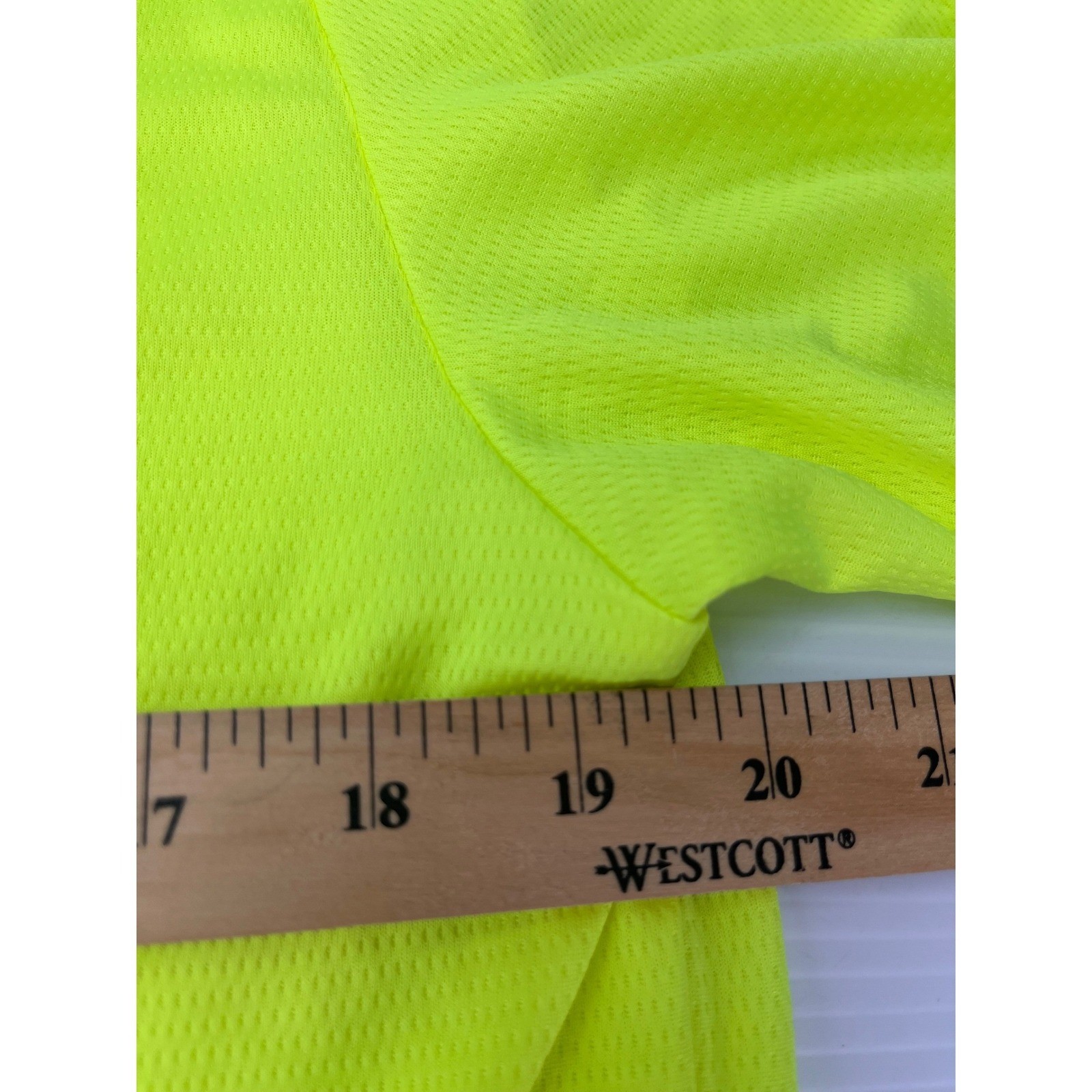 Unbranded Cycling Jersey Mens XL Neon Yellow Full Zip Short Sleeve Mesh