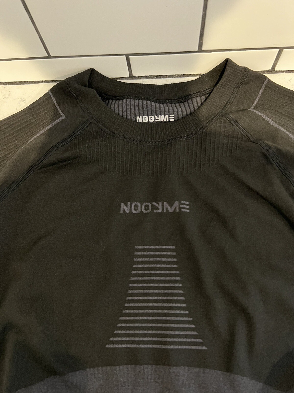 Nooyme Cycling Shirt L Black Biking Compression Jersey Bamboo Blend Unisex