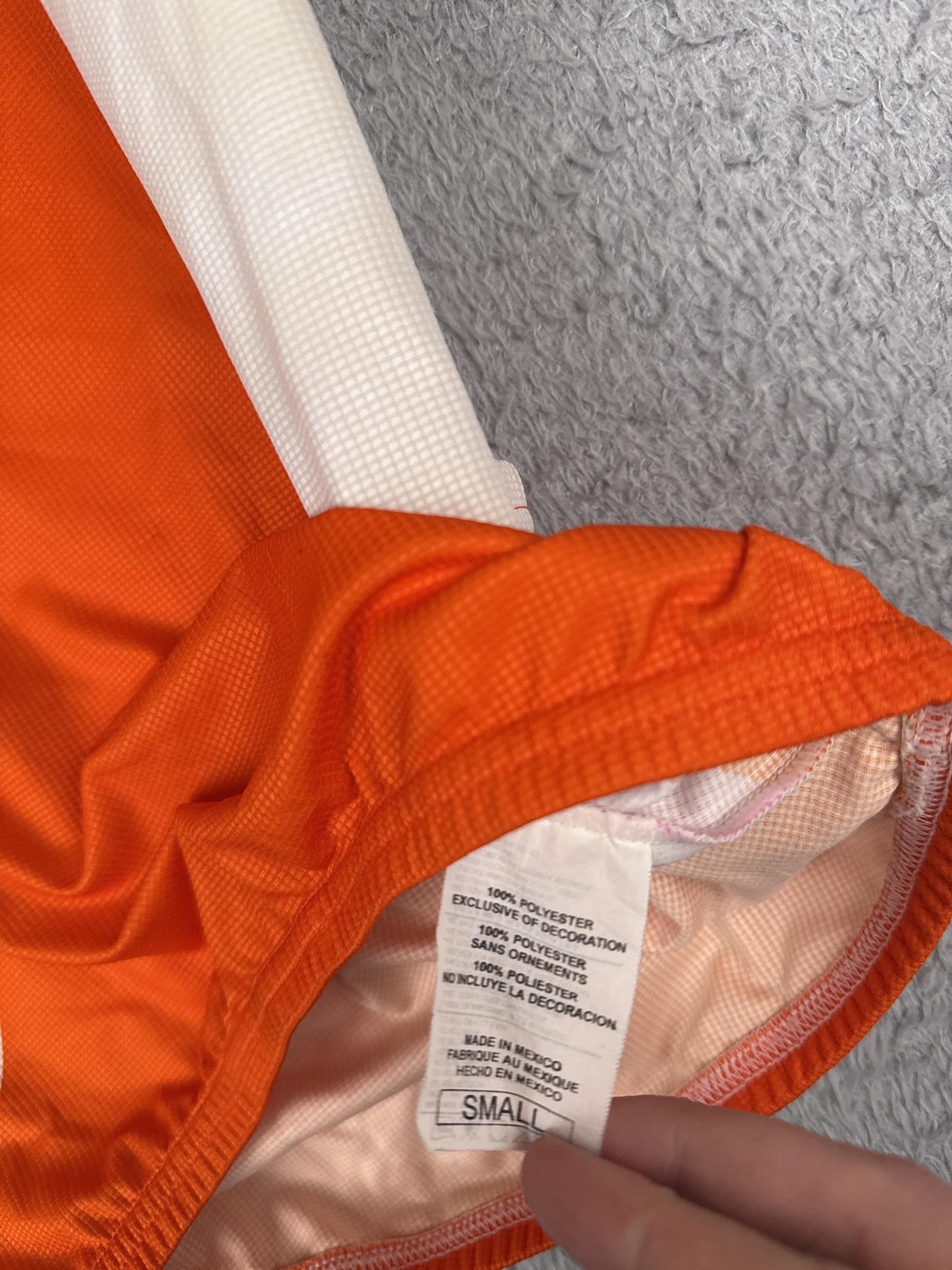 Castelli Cycling Jersey Tank Womens Small Orange White 1/4 Zip Pockets Bike