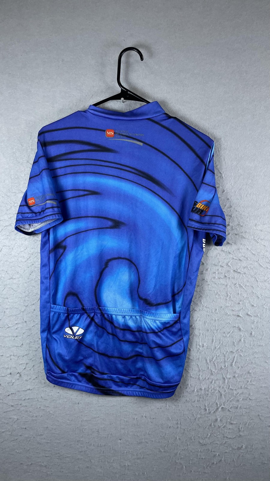 Voler MS Bike Tour Cycling Jersey Mens Medium Blue Full Zip MS 150 Road Bike