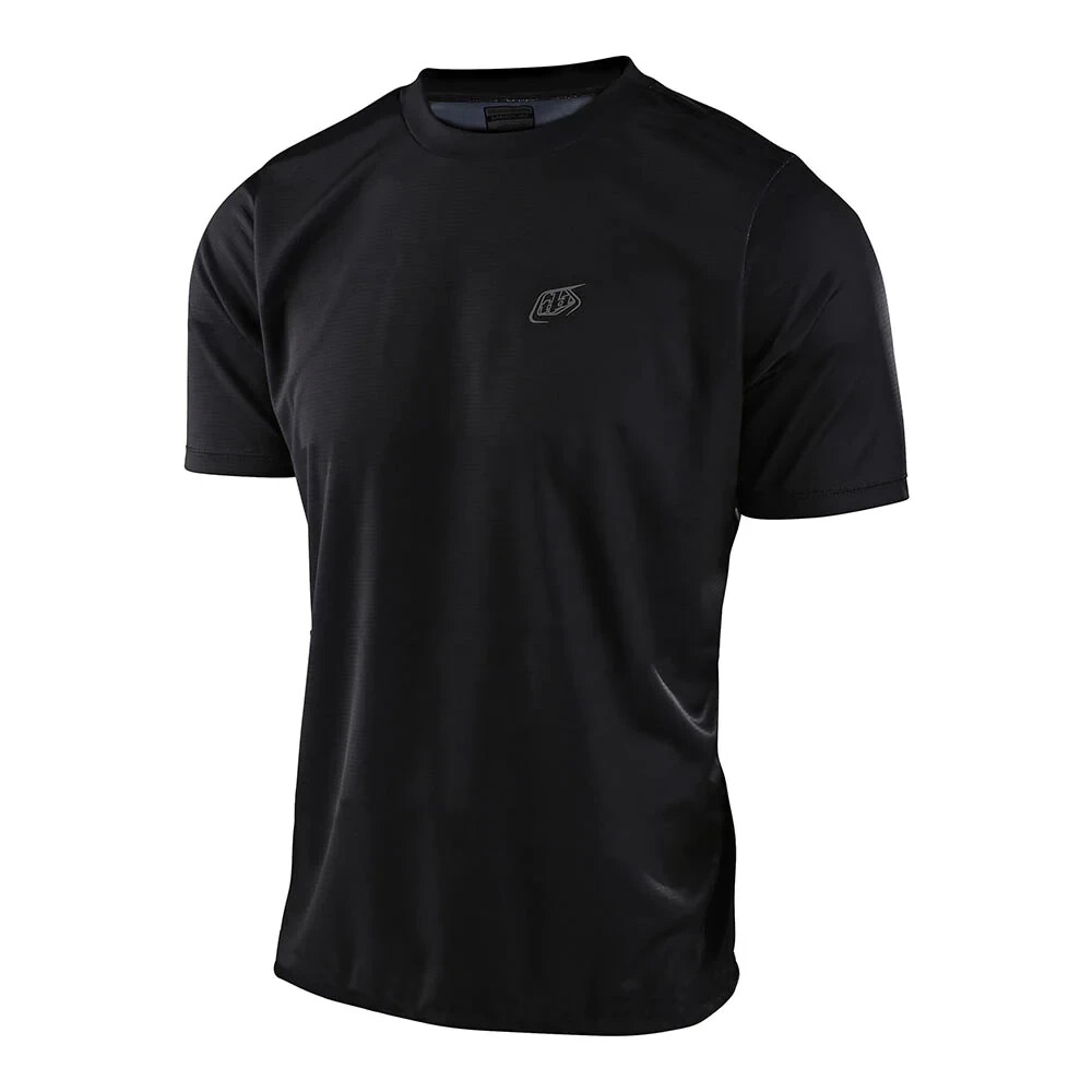 Troy Lee Designs Flowline SS Adult Jersey; Solid Black | BMX | MTB |